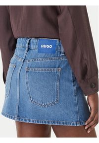 Hugo - HUGO Spódnica jeansowa Galanie_B 50559551 Niebieski Regular Fit. Kolor: niebieski. Materiał: bawełna #5