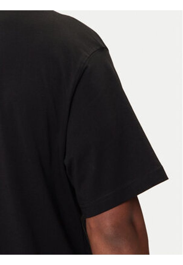 Versace Jeans Couture T-Shirt 79GAHT10 CJ00T Czarny Regular Fit. Kolor: czarny. Materiał: bawełna