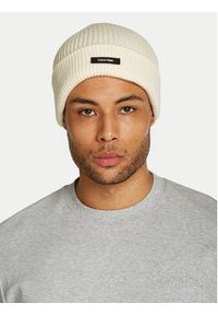Calvin Klein Czapka Docker K50K512360 Écru. Materiał: wełna, materiał