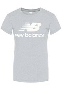 New Balance T-Shirt Essentials Stacked Logo Tee WT91546 Szary Athletic Fit. Kolor: szary. Materiał: bawełna #5