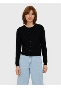Vero Moda Kardigan Karis 10268702 Czarny Regular Fit. Kolor: czarny. Materiał: wiskoza