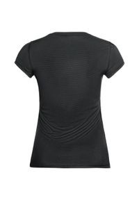 Koszulka techniczna damska Odlo ACTIVE F-DRY Light. Kolor: wielokolorowy, czarny, szary. Długość rękawa: krótki rękaw. Długość: krótkie