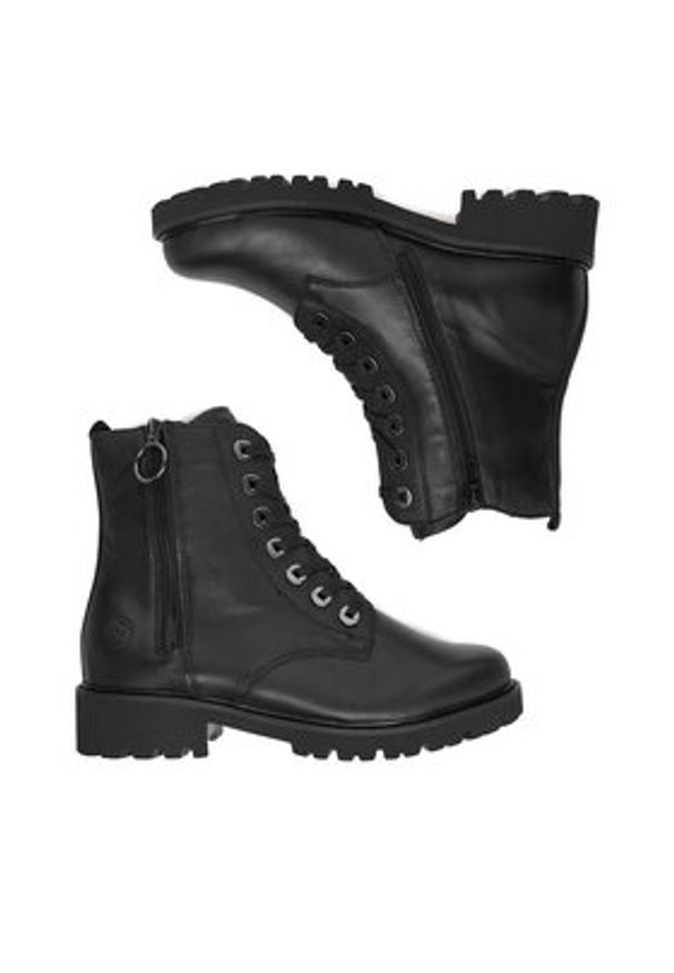 Remonte Trzewiki D8671-01 Czarny. Kolor: czarny. Materiał: skóra