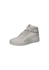 Buty damskie zimowe Puma CARINA 2.0 MID WTR. Wysokość cholewki: przed kolano. Zapięcie: pasek. Kolor: beżowy, wielokolorowy, różowy. Szerokość cholewki: normalna. Sezon: zima. Sport: turystyka piesza #1