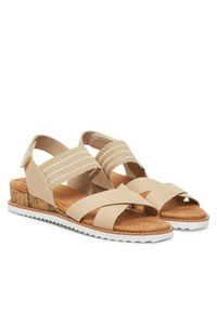 skechers - Skechers Sandały BOBS Desert Kiss-Shore Enough 114130/NAT Beżowy. Kolor: beżowy. Materiał: materiał