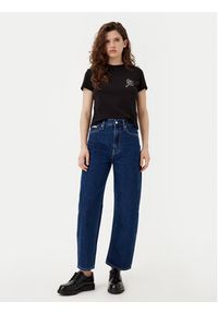 Calvin Klein Jeans T-Shirt Script Institutional J20J224984 Czarny Slim Fit. Kolor: czarny. Materiał: bawełna