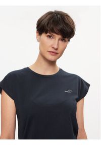 Pepe Jeans T-Shirt Lory PL505853 Granatowy Regular Fit. Kolor: niebieski. Materiał: bawełna #5