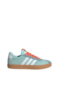 Adidas - Buty VL Court 3.0. Kolor: niebieski, wielokolorowy, biały. Materiał: skóra