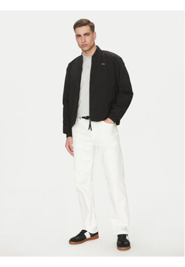 Lacoste Kurtka bomber BH8904 Czarny Regular Fit. Kolor: czarny. Materiał: syntetyk