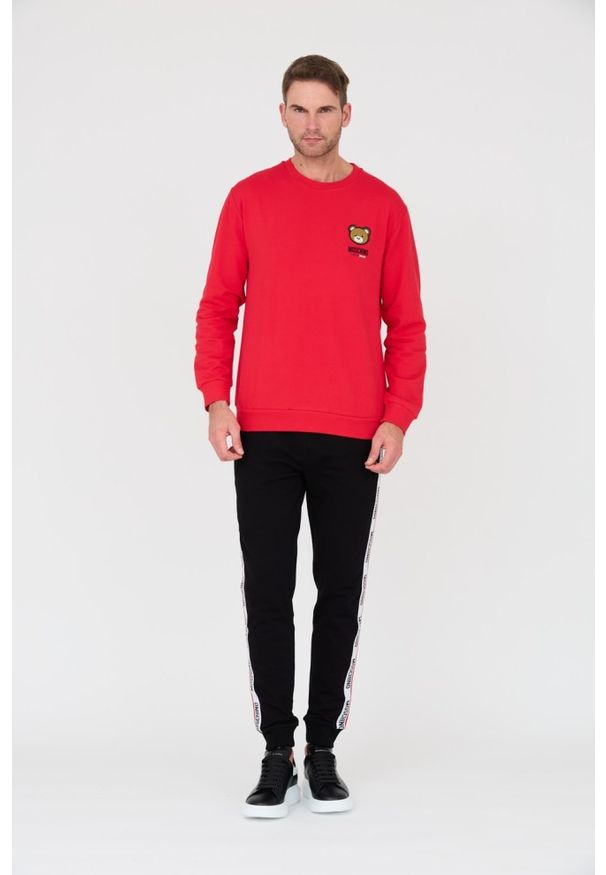 MOSCHINO Czerwona męska bluza, Rozmiar M. Kolor: czerwony