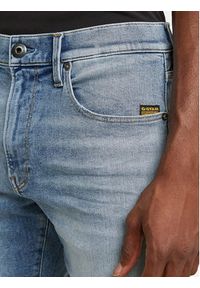 G-Star RAW - G-Star Raw Szorty jeansowe 3301 D10481-D760 Niebieski Slim Fit. Kolor: niebieski. Materiał: bawełna #3