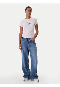 Tommy Jeans T-Shirt DW0DW22273 Różowy Slim Fit. Kolor: różowy. Materiał: bawełna #3