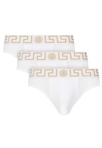 VERSACE - Versace Komplet 3 par slipów AU10327 Biały. Kolor: biały. Materiał: bawełna