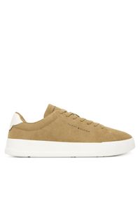 TOMMY HILFIGER - Tommy Hilfiger Sneakersy Th Court Core Suede FM0FM05716 Brązowy. Kolor: brązowy. Materiał: skóra, zamsz #1
