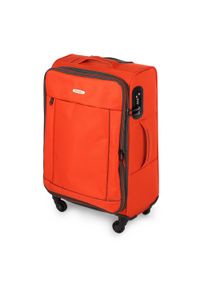 Wittchen - Średnia miękka walizka basic. Kolor: pomarańczowy. Materiał: poliester. Styl: klasyczny #5