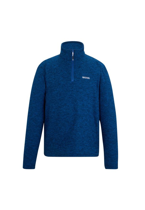 Regatta - Bluza Polarowa Męska Melanżowy Suwak Do Połowy Thompson. Kolor: niebieski. Materiał: polar. Wzór: melanż. Styl: sportowy. Sport: turystyka piesza