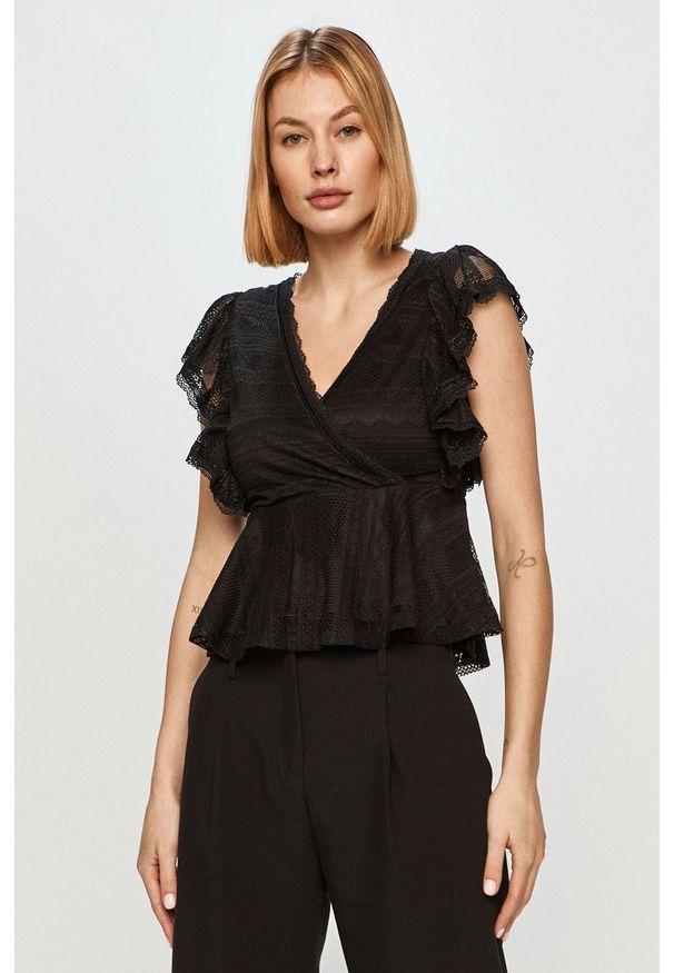 Morgan - Bluzka. Okazja: na co dzień. Kolor: czarny. Materiał: materiał. Styl: casual