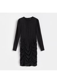 Reserved - Sukienka z marszczeniem - Czarny. Kolor: czarny #1