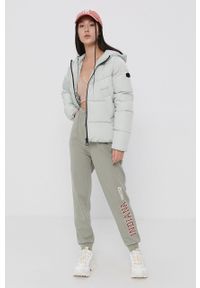 only - Only Kurtka damska kolor zielony zimowa. Okazja: na co dzień. Kolor: zielony. Materiał: poliester. Sezon: zima. Styl: casual #5