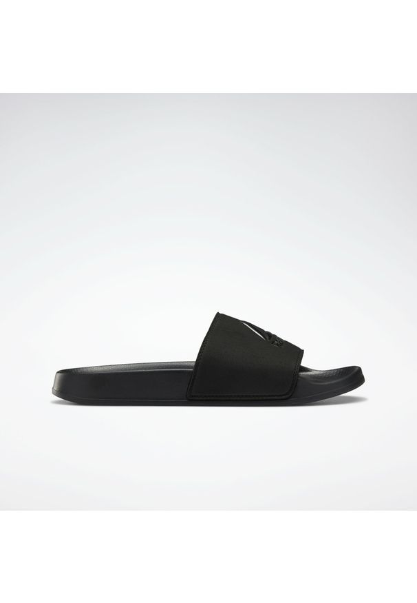 Klapki męskie Reebok Fulgere Slide. Zapięcie: bez zapięcia. Kolor: czarny. Materiał: materiał, syntetyk. Szerokość cholewki: normalna. Sport: turystyka piesza