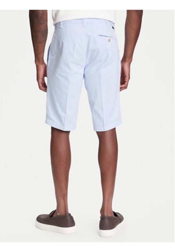 Robe di Kappa Szorty materiałowe Oris 600BTI0 Błękitny Slim Fit. Kolor: niebieski. Materiał: bawełna