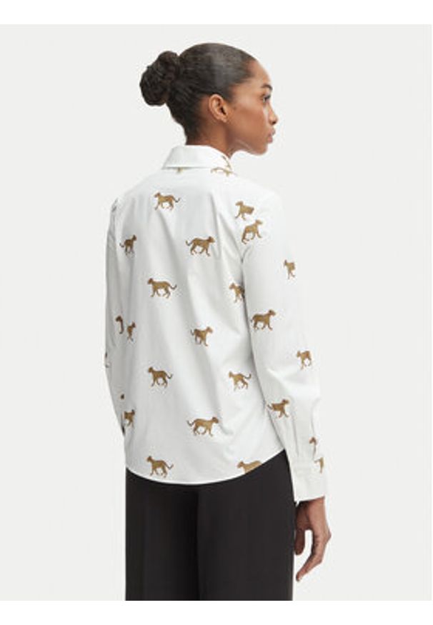 LOLA CASADEMUNT Koszula LS2615059 Biały Regular Fit. Kolor: biały. Materiał: bawełna