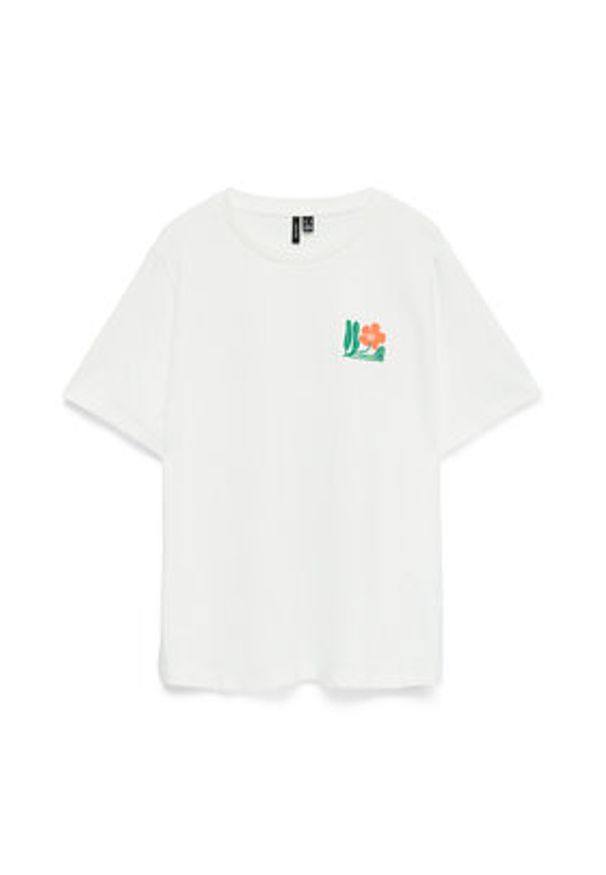Vero Moda T-Shirt Mariane 10343545 Biały Oversize. Kolor: biały. Materiał: bawełna