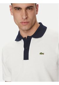 Lacoste Polo PH9879 Biały Classic Fit. Typ kołnierza: polo. Kolor: biały. Materiał: bawełna #3