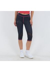 ELPLAYER - Legging 3/4 do treningu ASYR damskie. Kolor: różowy, wielokolorowy, czarny. Materiał: poliester, jersey. Wzór: nadruk. Sport: fitness #1