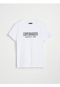 Sinsay - Koszulka z krótkim rękawem - biały. Kolor: biały. Długość rękawa: krótki rękaw. Długość: krótkie #1