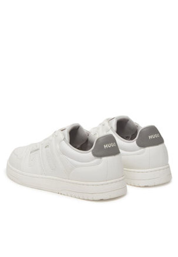 Hugo - HUGO Sneakersy Hadrian 50541711 Biały. Kolor: biały. Materiał: skóra