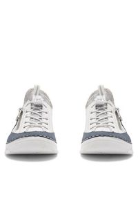 Rieker Sneakersy 55064-80 Biały. Kolor: biały. Materiał: skóra