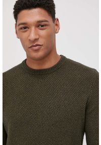 Superdry Sweter bawełniany męski kolor zielony lekki. Okazja: na co dzień. Kolor: zielony. Materiał: bawełna. Styl: casual