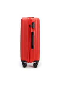 Wittchen - Zestaw walizek z ABS-u w ukośne paski czerwony. Kolor: czerwony. Materiał: poliester. Wzór: paski. Styl: elegancki #3