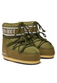 Moon Boot Śniegowce 80D1409340 Khaki. Kolor: brązowy. Materiał: skóra