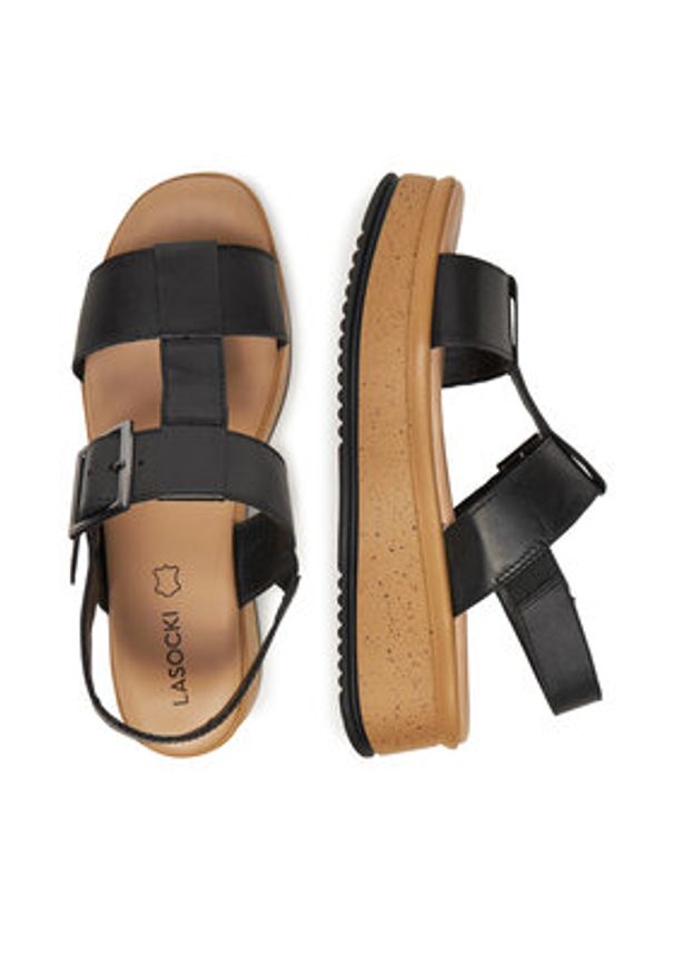 Lasocki Sandały ARC-4883-17 Czarny. Kolor: czarny. Materiał: skóra