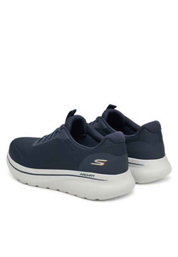 skechers - Skechers Sneakersy Go Walk Arch Fit N-Joy 217078 NVY Granatowy. Kolor: niebieski. Materiał: materiał