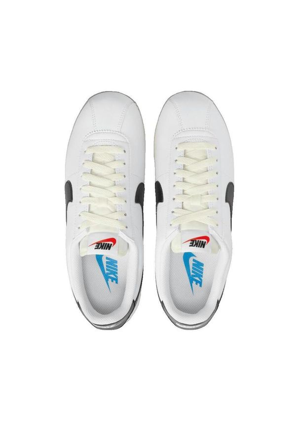 Buty do chodzenia męskie Nike Cortez. Zapięcie: sznurówki. Kolor: biały. Materiał: guma, skóra, tkanina. Szerokość cholewki: normalna. Model: Nike Cortez. Sport: turystyka piesza