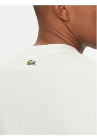 Lacoste T-Shirt TH0284 Écru Classic Fit. Materiał: bawełna
