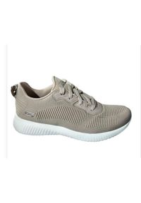 skechers - Buty sportowe damskie Skechers Bobs Squad-Tough Talk. Okazja: na co dzień. Kolor: brązowy. Model: Skechers Sport. Sport: turystyka piesza