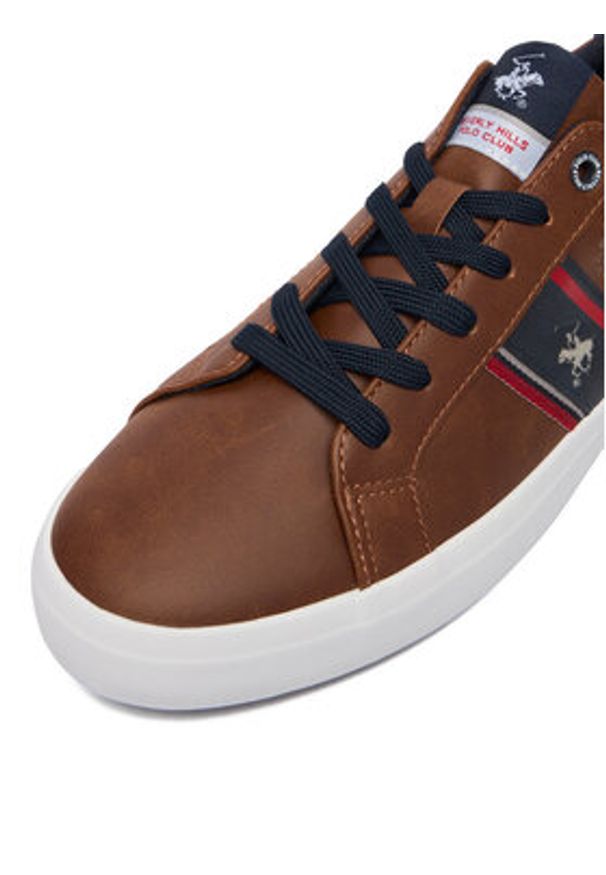 Beverly Hills Polo Club Sneakersy CEO-LUSITANO-01 Brązowy. Kolor: brązowy. Materiał: skóra