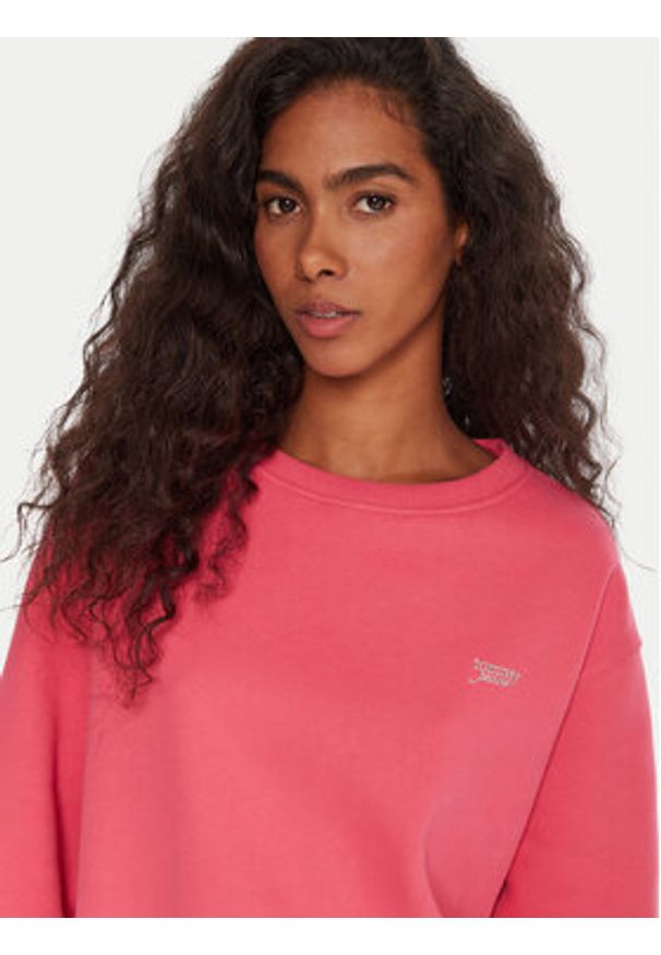 Tommy Jeans Bluza Silver Script DW0DW21961 Różowy Regular Fit. Kolor: różowy. Materiał: bawełna