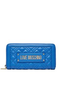 Love Moschino - LOVE MOSCHINO Duży Portfel Damski JC5600PP0ILA0715 Niebieski. Kolor: niebieski. Materiał: skóra #1