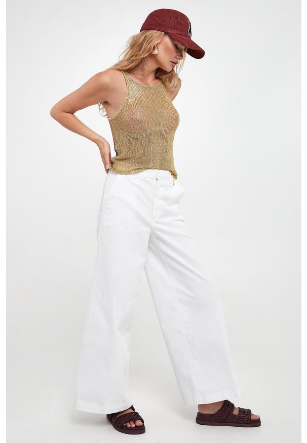 Patrizia Pepe - Top damski z siatki PATRIZIA PEPE