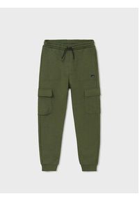 Mayoral Spodnie dresowe 7575 Zielony Regular Fit. Kolor: zielony. Materiał: bawełna #3