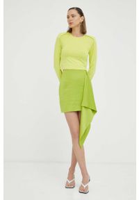 GESTUZ - Gestuz spódnica NiliaGZ Hw kolor zielony mini ołówkowa. Kolor: zielony. Materiał: poliester #4