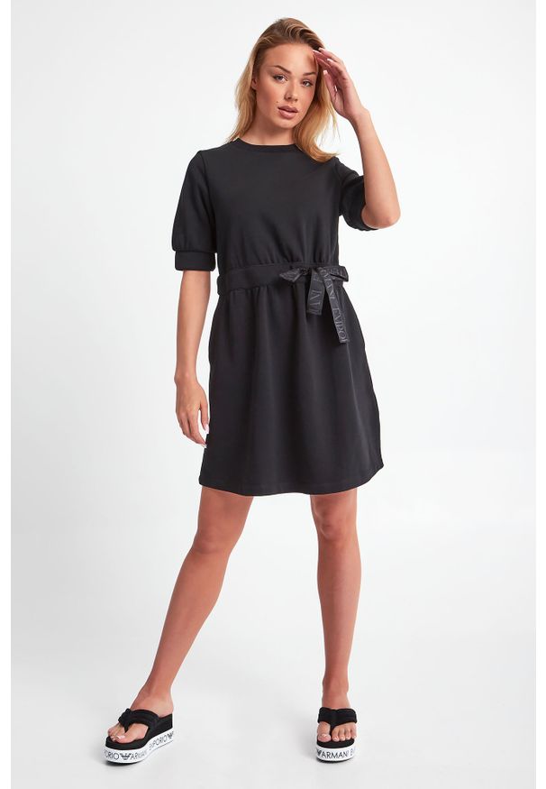 Emporio Armani - SUKIENKA EMPORIO ARMANI. Okazja: na co dzień. Materiał: materiał. Typ sukienki: proste. Styl: casual. Długość: mini