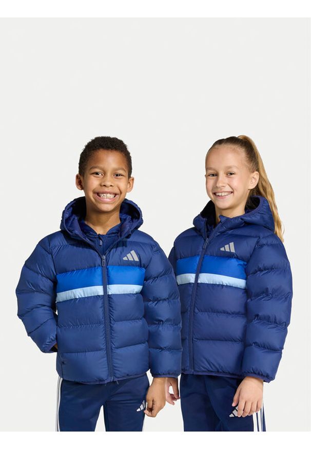 Adidas - adidas Kurtka zimowa JW2453 Granatowy Regular Fit. Kolor: niebieski. Materiał: syntetyk. Sezon: zima