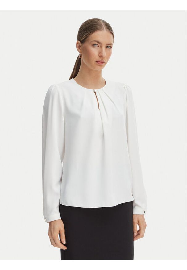 Rinascimento Bluzka CFC0127711003 Biały Slim Fit. Kolor: biały. Materiał: syntetyk