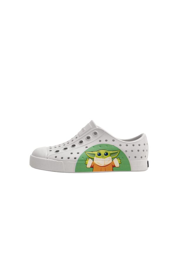 Native Shoes - Buty miejskie dziecięce NATIVE JEFFERSON BLOCK JUNIOR STAR WARS. Kolor: biały. Wzór: motyw z bajki. Sport: turystyka piesza